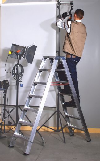 Scala professionale doppai salita in alluminio 6015