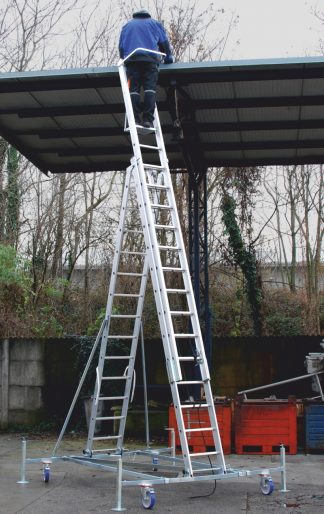 Scala aerea autoportante in alluminio modello 5056