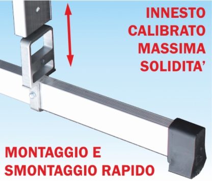 Scala professionale in aluminio in appoggio 680N