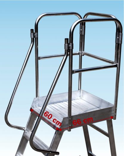 Scala professionale a palchetto in alluminio 6087