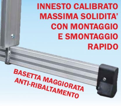 Scala professionale a palchetto in alluminio 6087