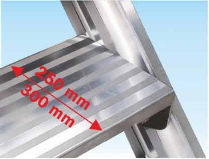 Scale in alluminio per accesso contenitori piattaforma ecologica 7800